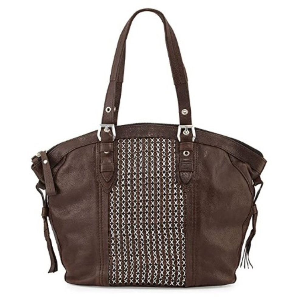 NEW $325 ORYANY "Betsy" Leather Chainmail Tote